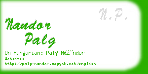 nandor palg business card